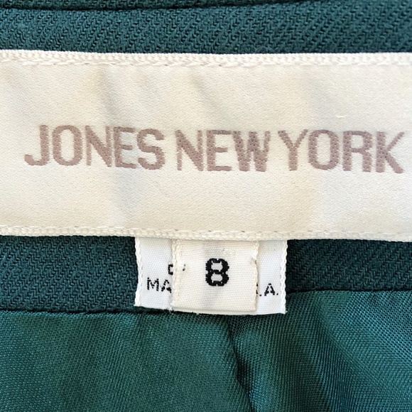 Jones New York Vintage 90s Green Wool Blazer Size 8 - Picture 6 of 13